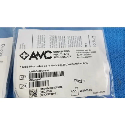AMC Lot of - 5 AMC 5-Lead Disposable ECG Cable GE Multi-Link to Pinch Shielded 50 5-Lead Disposable ECG Cable, second-hand product photo 5