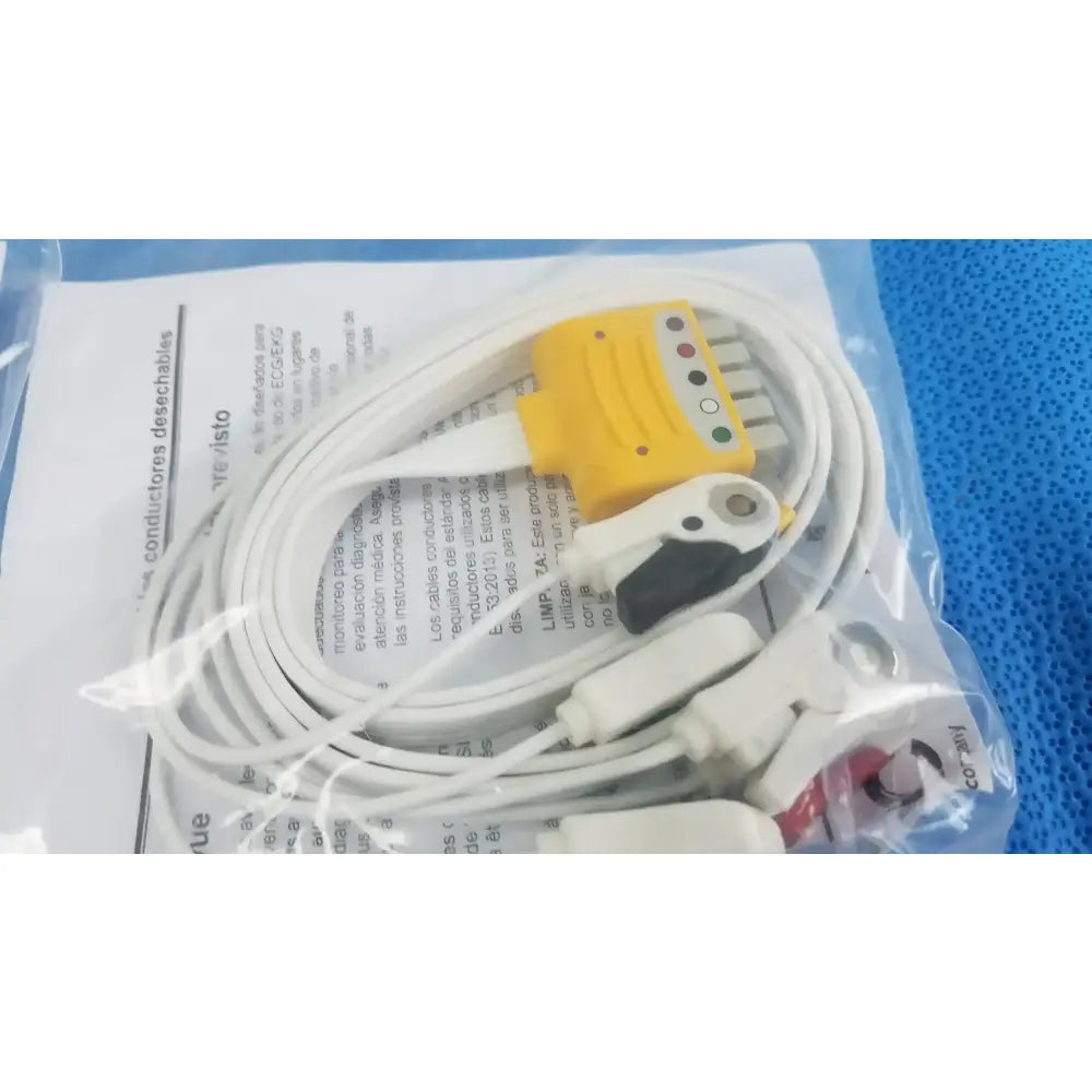 AMC Lot of - 5 AMC 5-Lead Disposable ECG Cable GE Multi-Link to Pinch Shielded 50 5-Lead Disposable ECG Cable, second-hand product photo 11