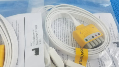 AMC Lot of - 5 AMC 5-Lead Disposable ECG Cable GE Multi-Link to Pinch Shielded 50 5-Lead Disposable ECG Cable, second-hand product photo 6