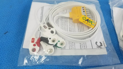 AMC Lot of - 5 AMC 5-Lead Disposable ECG Cable GE Multi-Link to Pinch Shielded 50 5-Lead Disposable ECG Cable, second-hand product photo 3