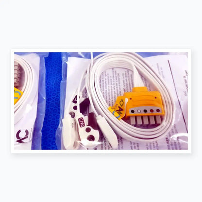 AMC Lot of - 5 AMC 5-Lead Disposable ECG Cable GE Multi-Link to Pinch Shielded 50 5-Lead Disposable ECG Cable, second-hand product photo 4