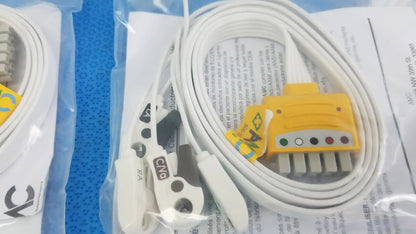 AMC Lot of - 5 AMC 5-Lead Disposable ECG Cable GE Multi-Link to Pinch Shielded 50 5-Lead Disposable ECG Cable, second-hand product photo 4