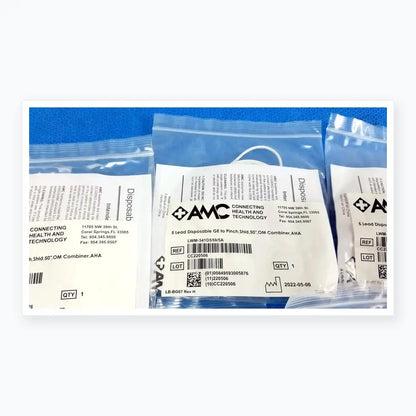 AMC Lot of - 5 AMC 5-Lead Disposable ECG Cable GE Multi-Link to Pinch Shielded 50 5-Lead Disposable ECG Cable, second-hand product photo 9