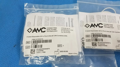 AMC Lot of - 5 AMC 5-Lead Disposable ECG Cable GE Multi-Link to Pinch Shielded 50 5-Lead Disposable ECG Cable, second-hand product photo 8