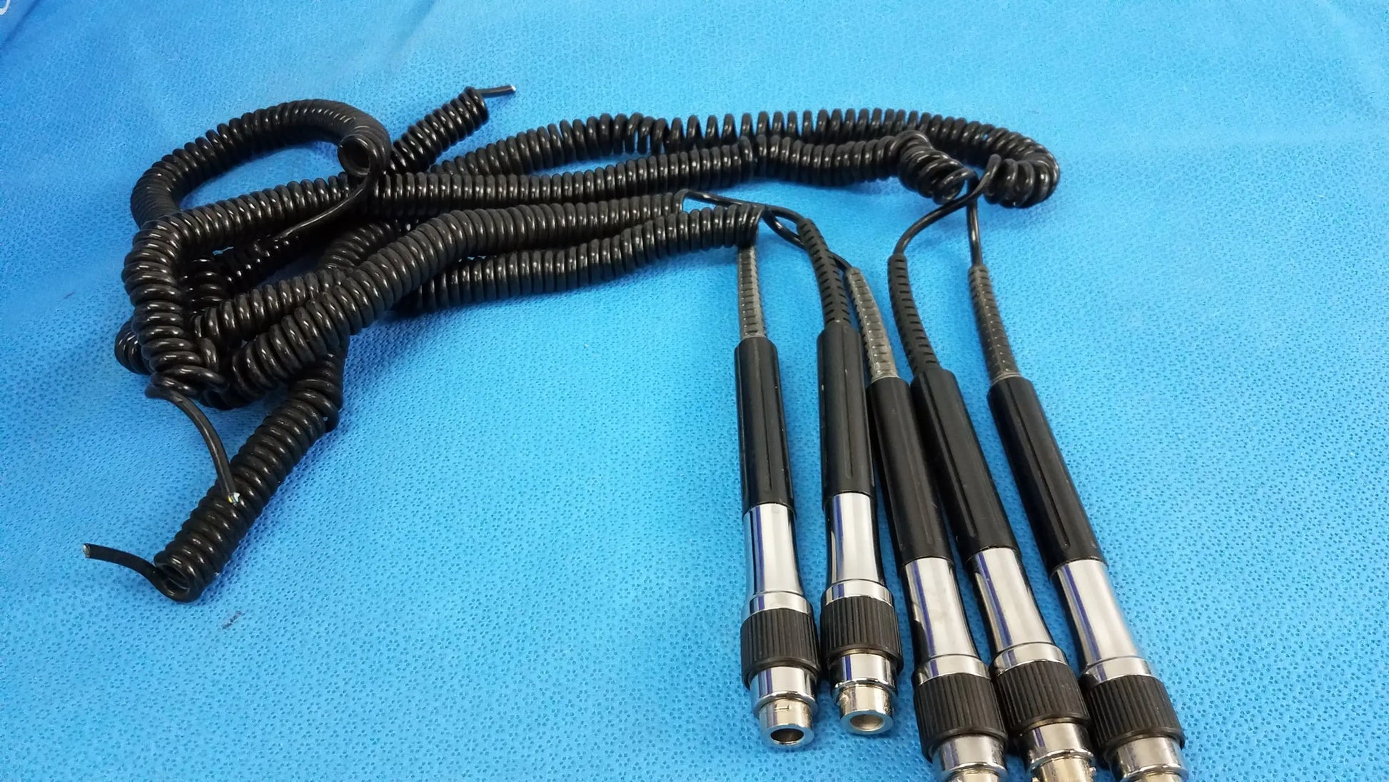 N/A Lot of 5 Coiled Cord and Handle Assembly For Wall Transformer Coiled Cord and Handle Assembly, second-hand product photo 4