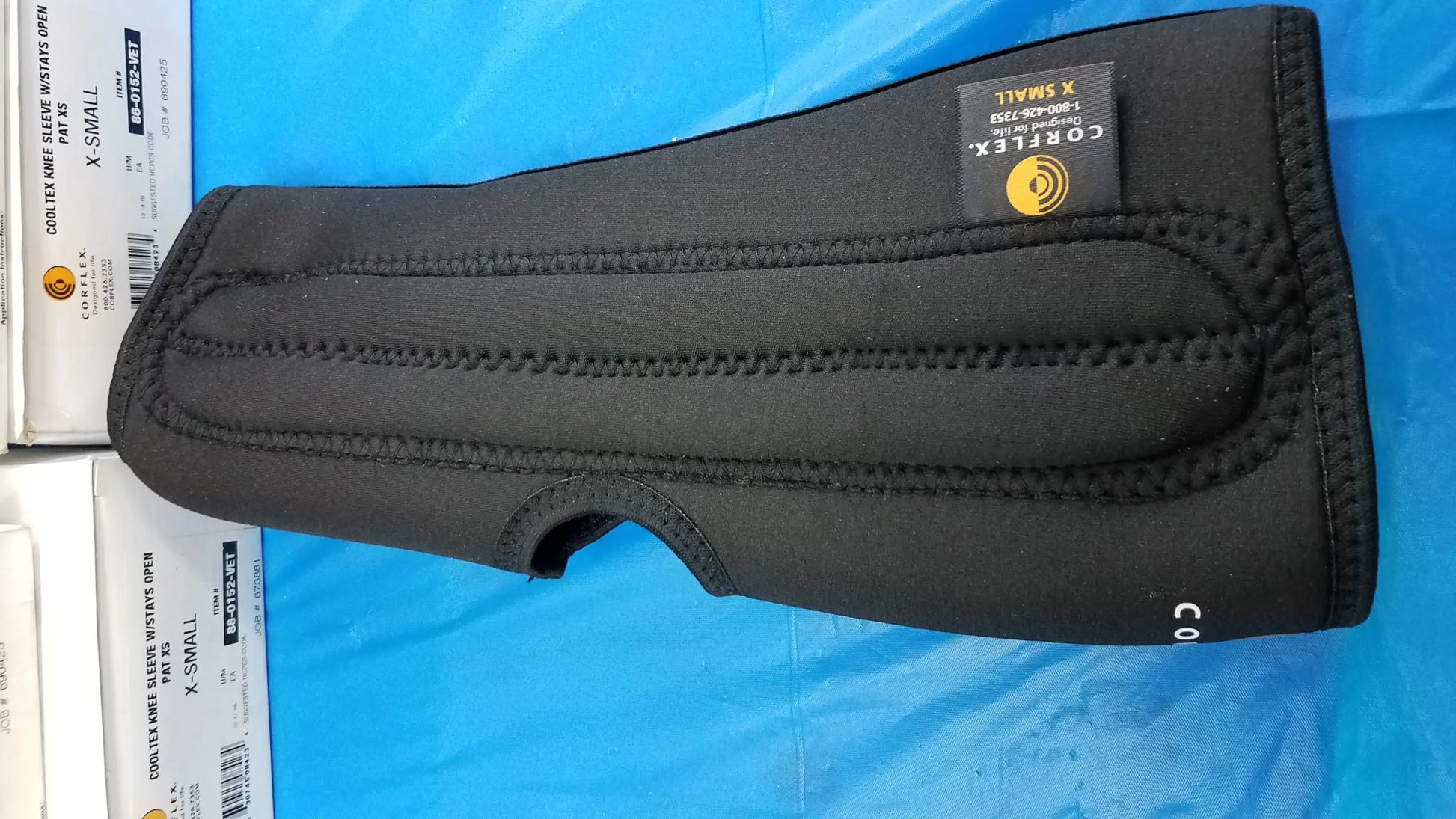 Corflex Lot of 5 Corflex Cooltex Knee Sleeves With Stays Open Pat XS Knee Sleeve With Stays, new product photo 4