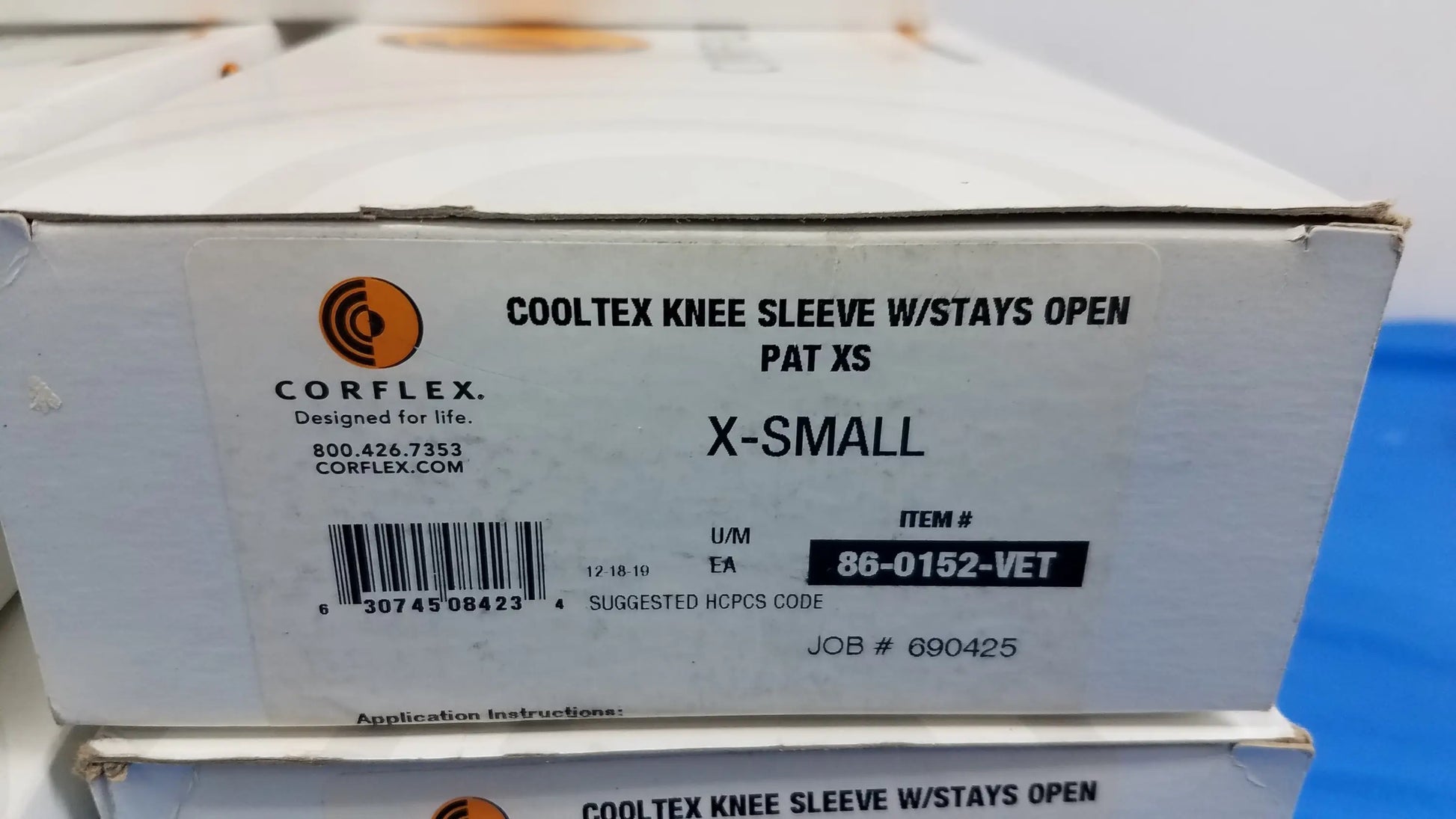 Corflex Lot of 5 Corflex Cooltex Knee Sleeves With Stays Open Pat XS Knee Sleeve With Stays, new product photo 6