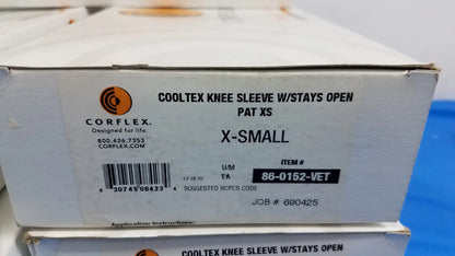 Corflex Lot of 5 Corflex Cooltex Knee Sleeves With Stays Open Pat XS Knee Sleeve With Stays, new product photo 6