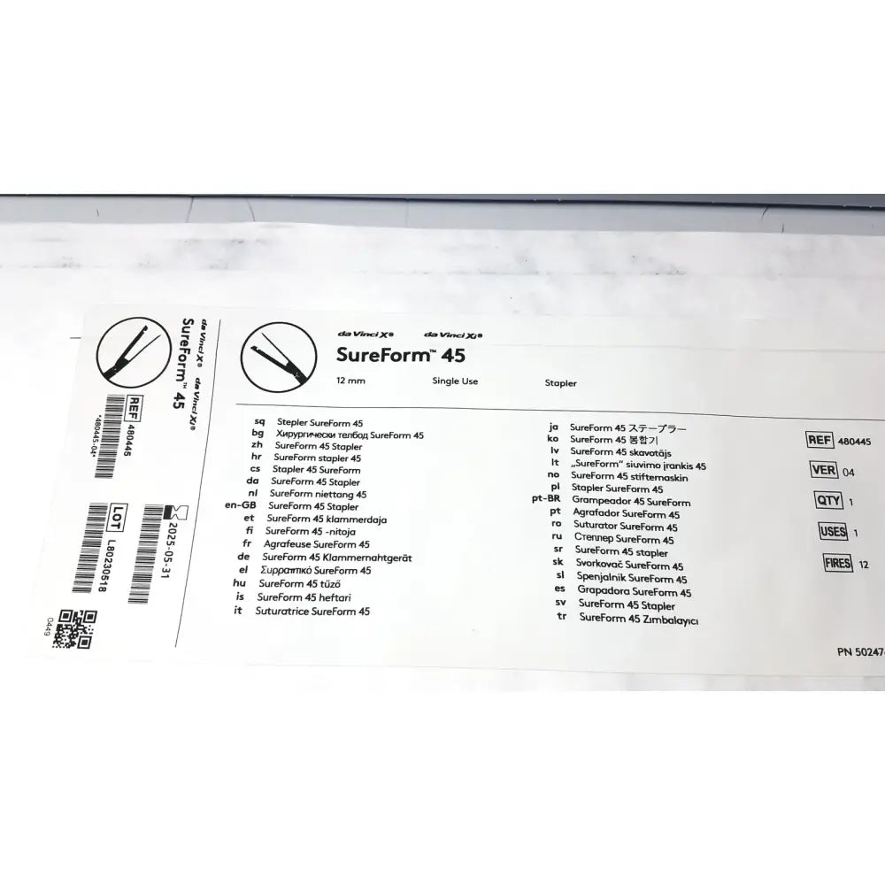 Intuitiive Lot of 5 Intuitiive Surgical DaVincii Xi REF 480445, SurreForm 45 Surgical Stapler Reload, second-hand product photo 8