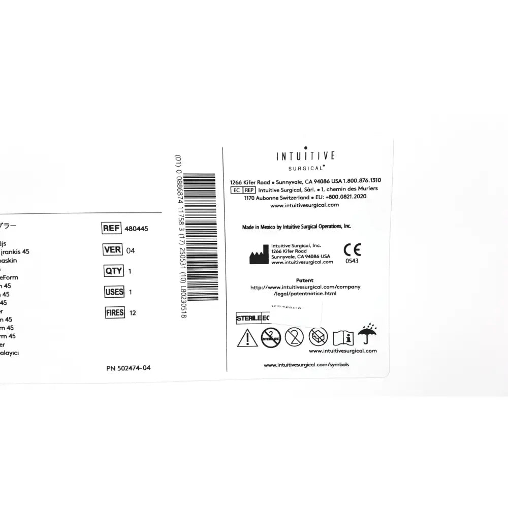 Intuitiive Lot of 5 Intuitiive Surgical DaVincii Xi REF 480445, SurreForm 45 Surgical Stapler Reload, second-hand product photo 3