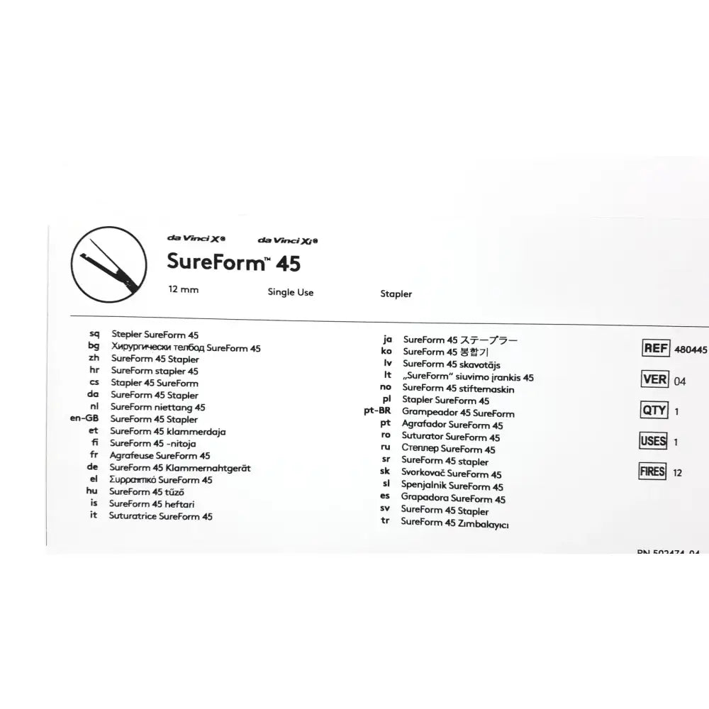 Intuitiive Lot of 5 Intuitiive Surgical DaVincii Xi REF 480445, SurreForm 45 Surgical Stapler Reload, second-hand product photo 2
