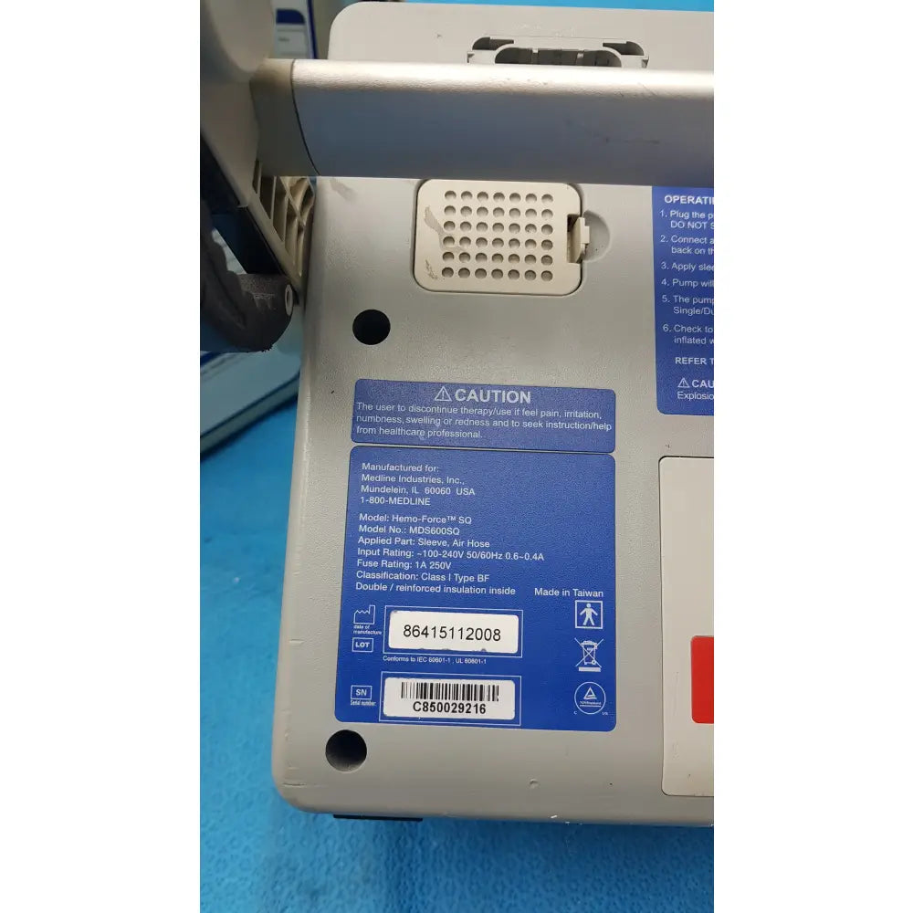 Lot of 5 Medline Hemo Force DVT Compression Pump MDS600SQ - Sequential Compression Device (SCD) / DVT Pump