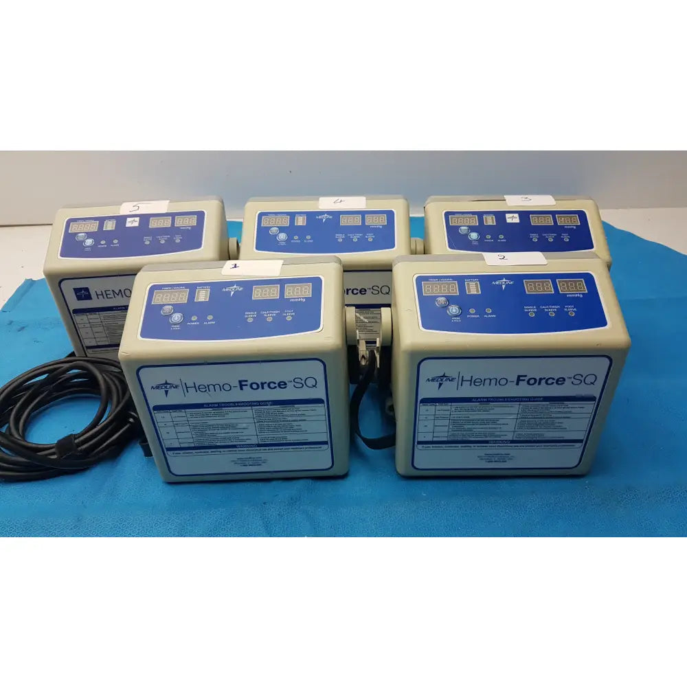 Lot of 5 Medline Hemo Force DVT Compression Pump Model MDS600SQ - Sequential Compression Device (SCD) / DVT Pump