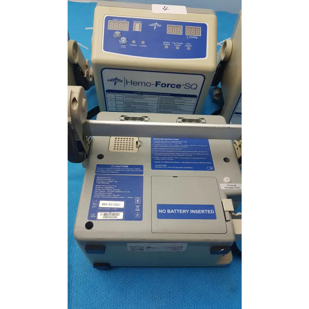 Lot of 5 Medline MDS600SQ Hemo Force SQ Sequential DVT Pump - Sequential Compression Device (SCD) / DVT Pump