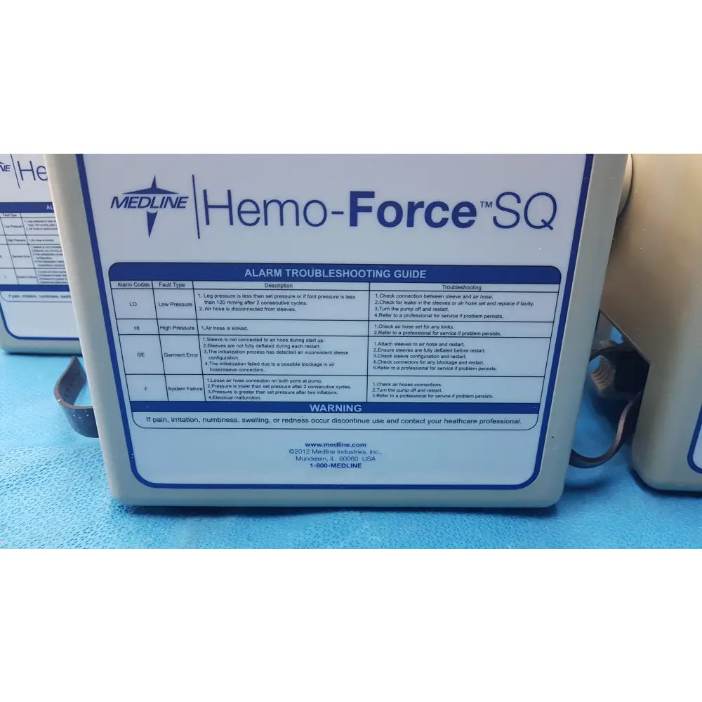 Lot of 5 Medline MDS600SQ Hemo Force SQ Sequential DVT Pump - Sequential Compression Device (SCD) / DVT Pump