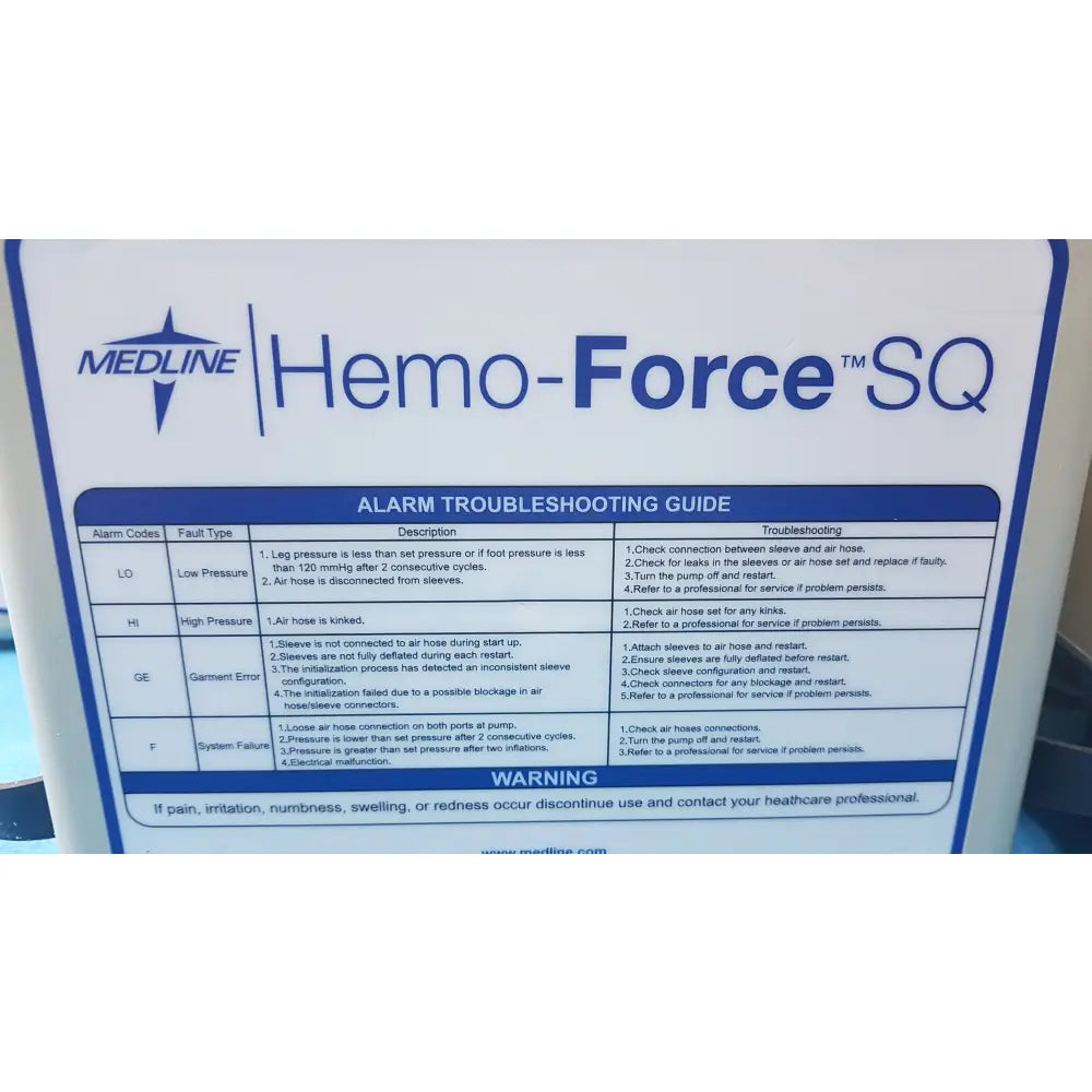Lot of 5 Medline MDS600SQ Hemo Force SQ Sequential DVT Pump - Sequential Compression Device (SCD) / DVT Pump