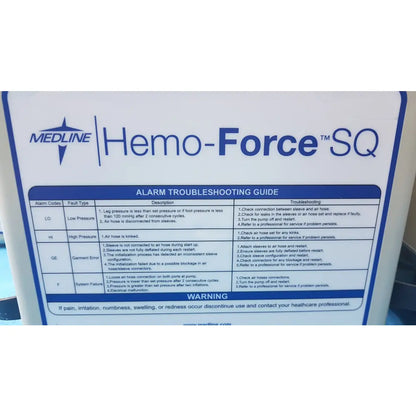 Lot of 5 Medline MDS600SQ Hemo Force SQ Sequential DVT Pump - Sequential Compression Device (SCD) / DVT Pump