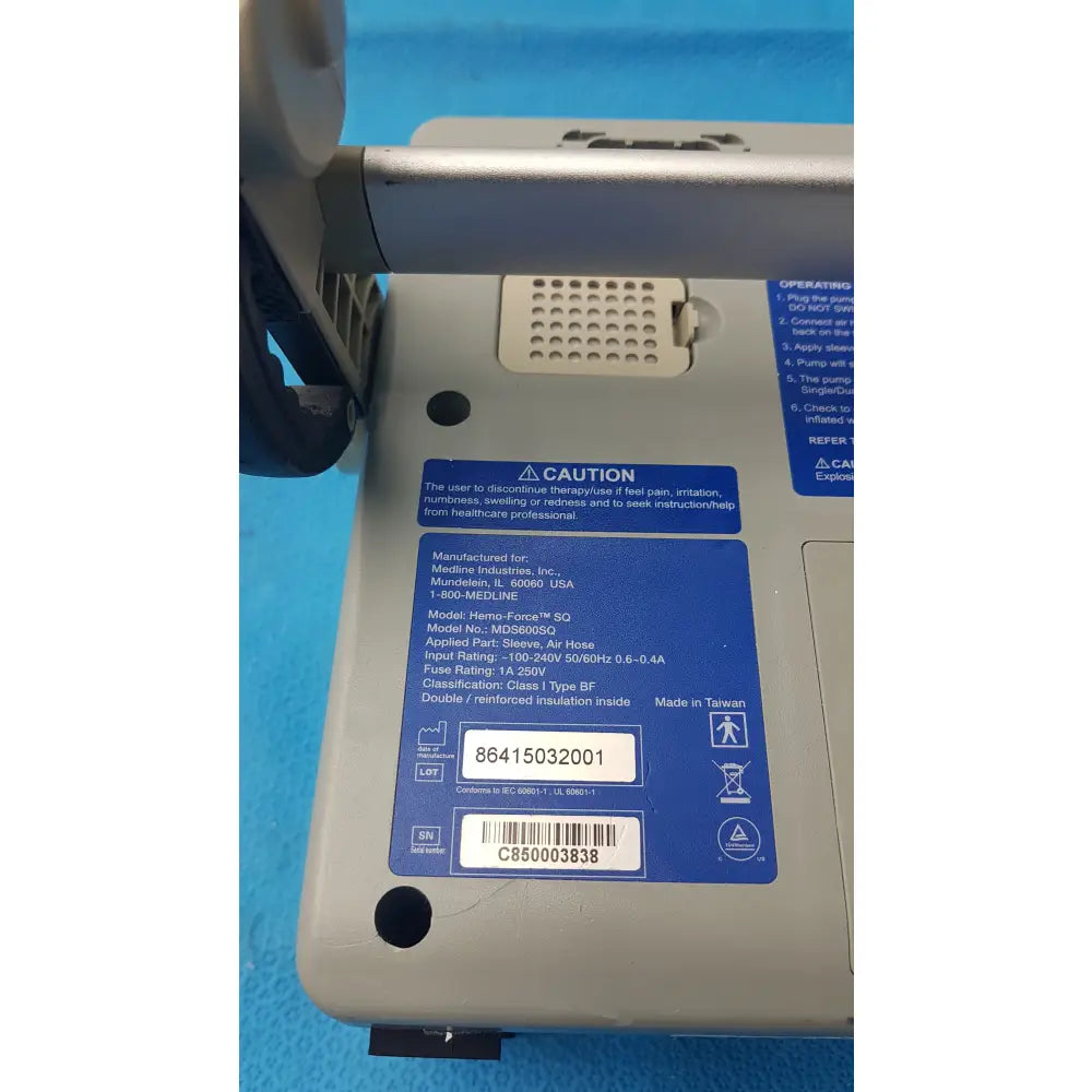 Lot of 5 Medline MDS600SQ Hemo Force SQ Sequential DVT Pump - Sequential Compression Device (SCD) / DVT Pump