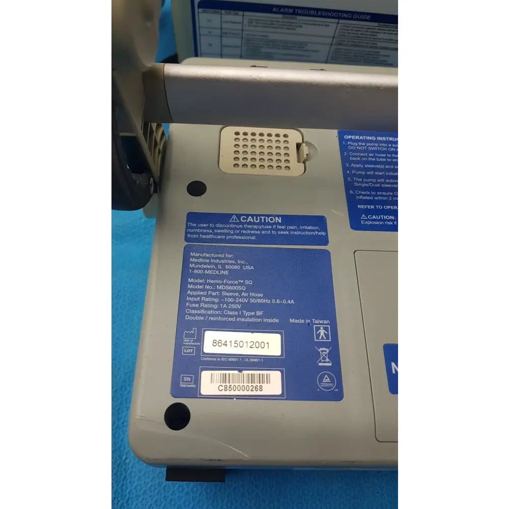 Lot of 5 Medline MDS600SQ Hemo Force SQ Sequential DVT Pump - Sequential Compression Device (SCD) / DVT Pump