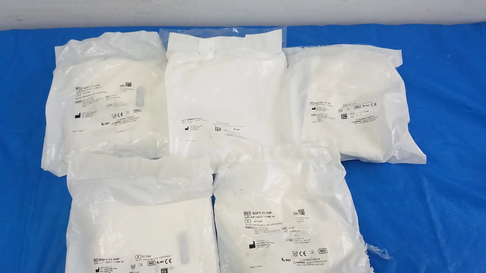 Wlech Allyn Lot of - 5 Wlech Allyn Disposable Blood Pressure Cuff 901044 Disposable Blood Pressure Cuff, second-hand product photo 1