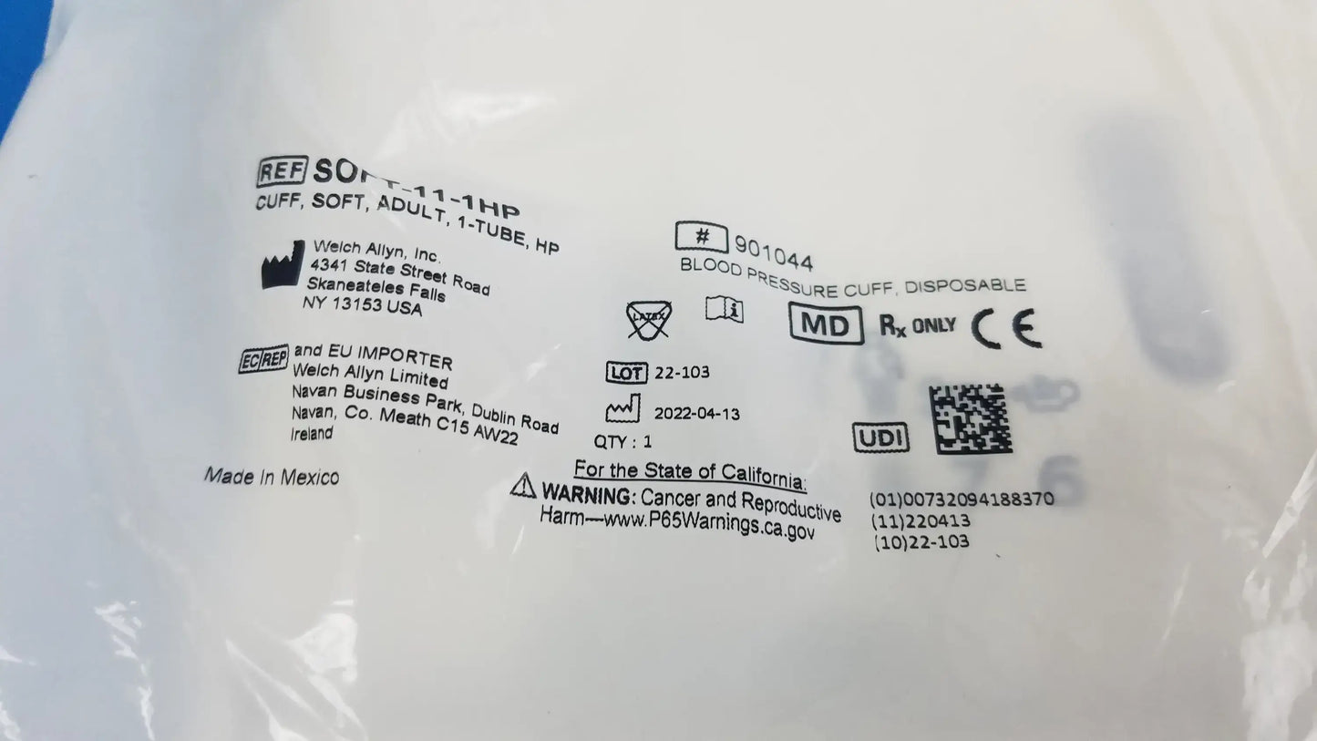Wlech Allyn Lot of - 5 Wlech Allyn Disposable Blood Pressure Cuff 901044 Disposable Blood Pressure Cuff, second-hand product photo 3
