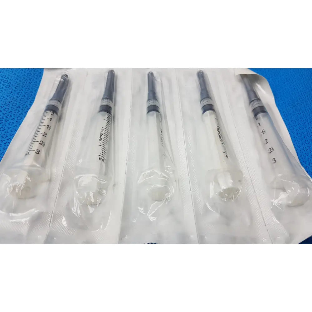 Lot of 50 Covidien Monoject 3mL Syringes Vial Access Cannula SmarTip Ref 8881540133 - Syringe with Vial Access Cannula