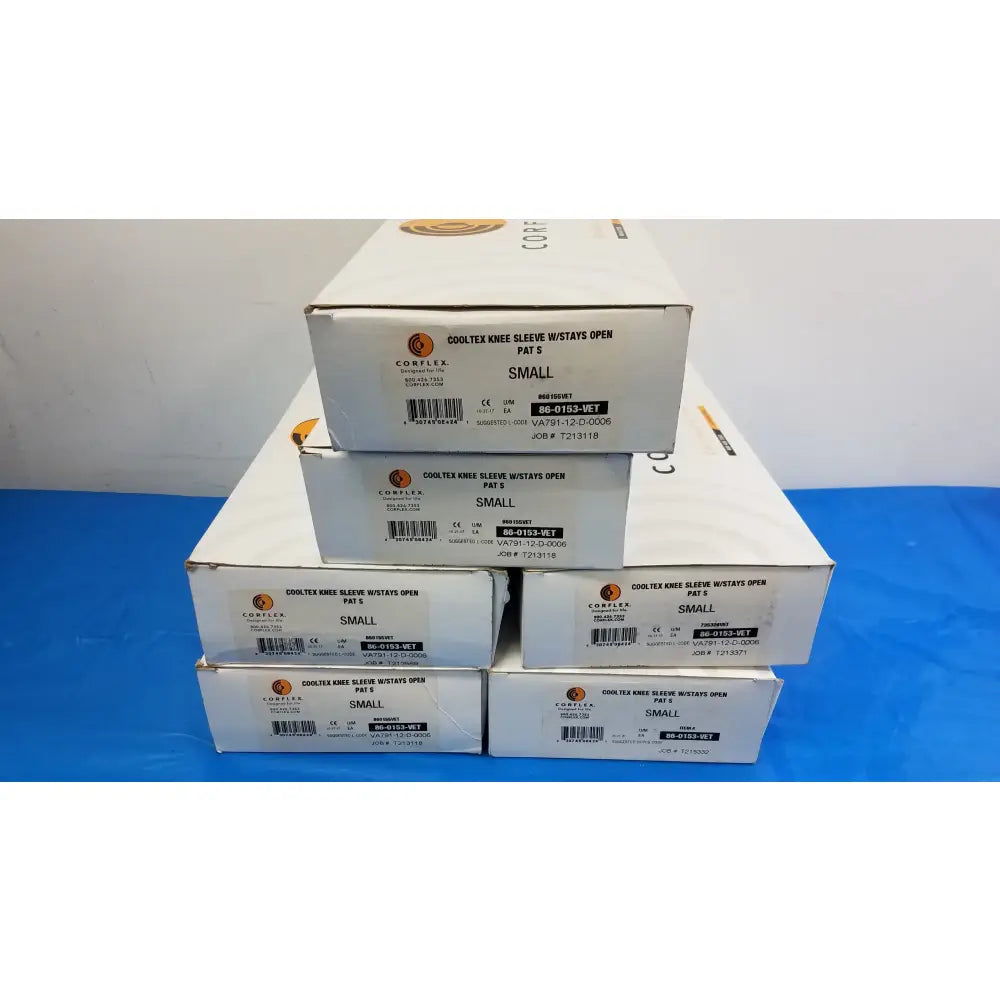 Corflex Lot of 6 Corflex Cooltex Knee Sleeves With Stays Open Pat Small Size Knee Sleeve With Stays, new product photo 9
