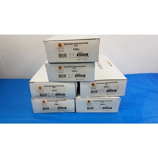Corflex Lot of 6 Corflex Cooltex Knee Sleeves With Stays Open Pat Small Size Knee Sleeve With Stays, new product photo 1