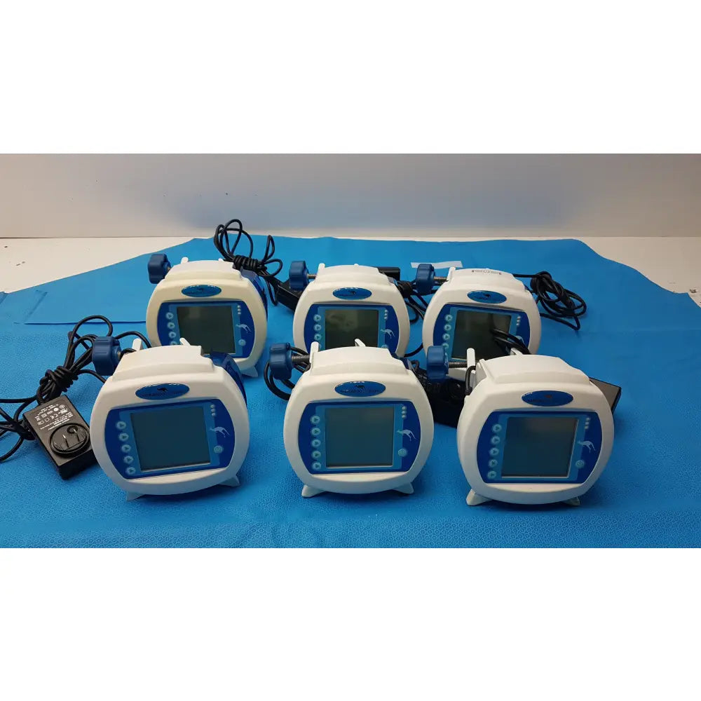 Lot of 6 Covidien Kangaroo Enteral Feeding Infusion Pumps With Power Supplies - Volumetric Enteral Feeding Pump