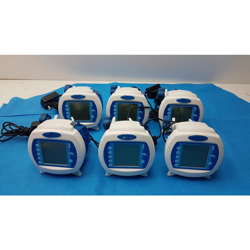 Lot of 6 Covidien Kangaroo Enteral Feeding Infusion Pumps With Power Supplies - Volumetric Enteral Feeding Infusion Pump