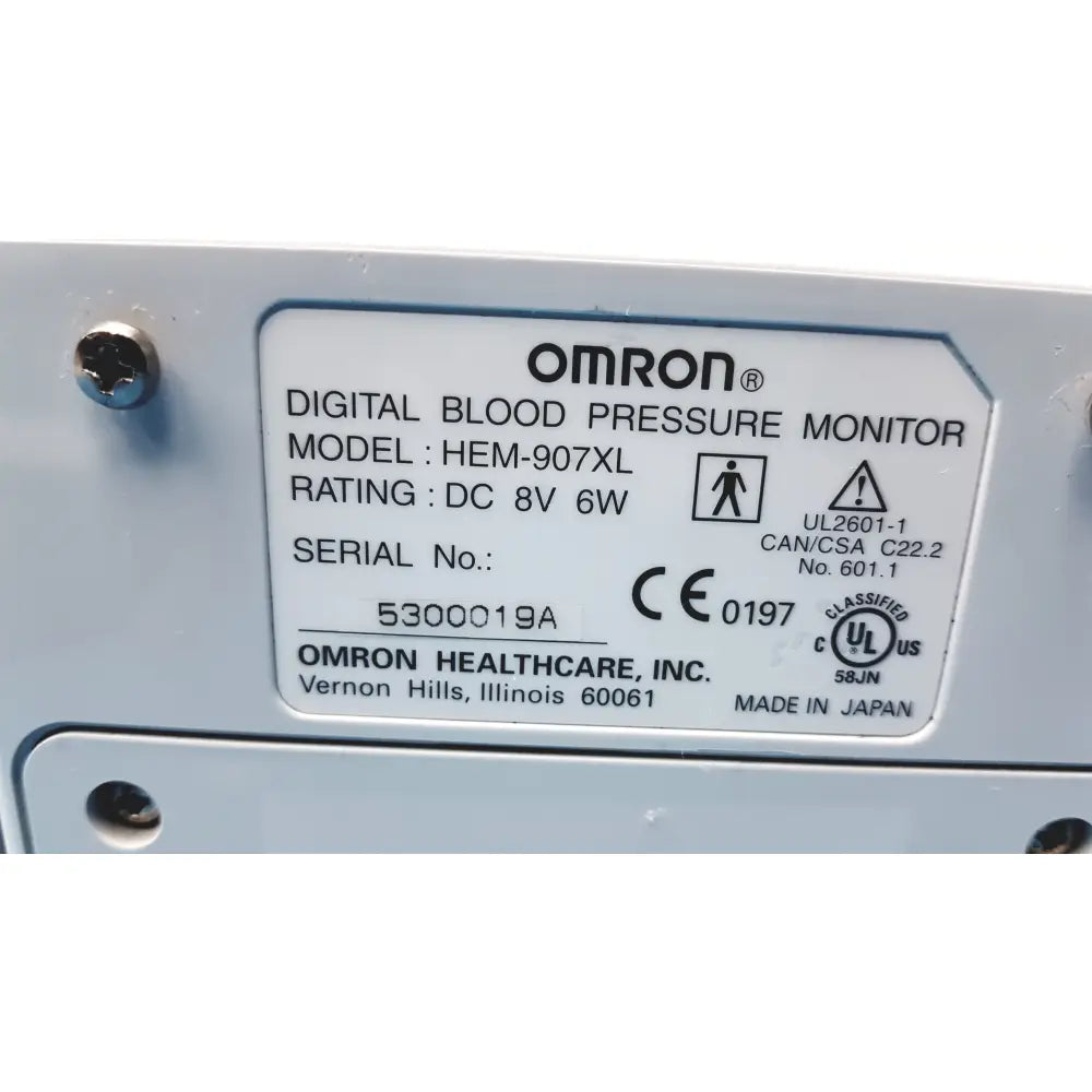 Lot of 6 Omron HEM-907XL IntelliSense Professional Digital Blood Pressure Monitor - Professional Digital Blood Pressure