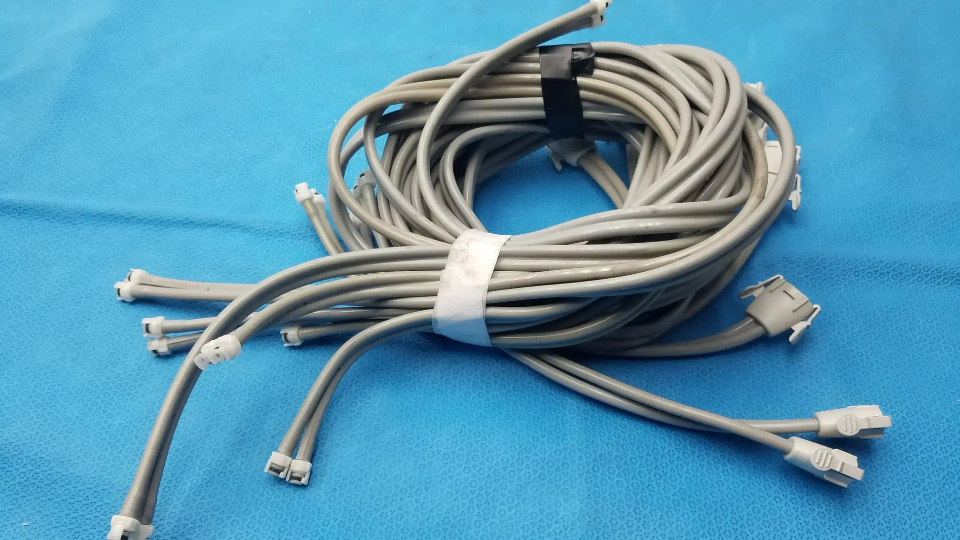 Reuse Medical Equipment LOT OF 9 Double Tube NIBP Blood Pressure Hose Fast Connector Vital Signs Monitor Accessories, second-hand product photo 1