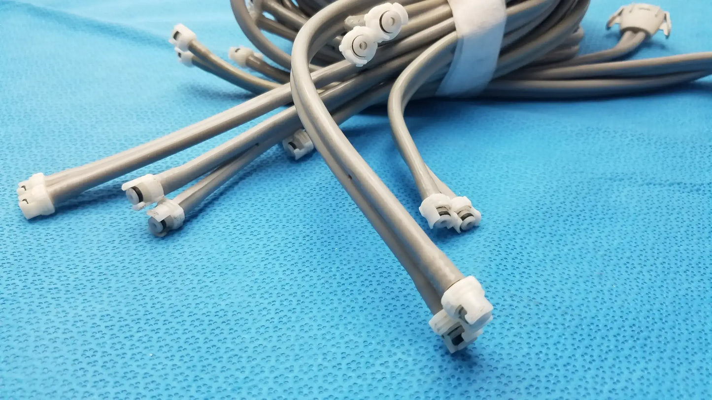Reuse Medical Equipment LOT OF 9 Double Tube NIBP Blood Pressure Hose Fast Connector Vital Signs Monitor Accessories, second-hand product photo 7