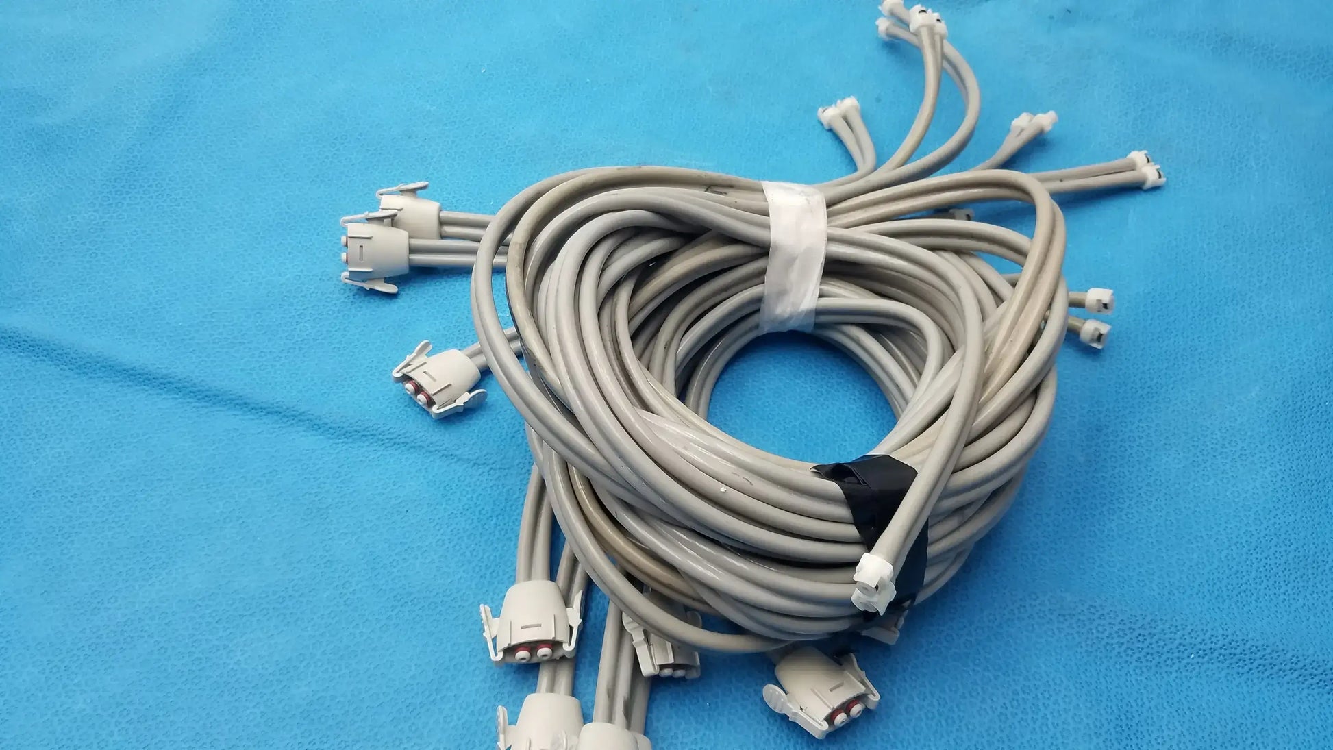 Reuse Medical Equipment LOT OF 9 Double Tube NIBP Blood Pressure Hose Fast Connector Vital Signs Monitor Accessories, second-hand product photo 4