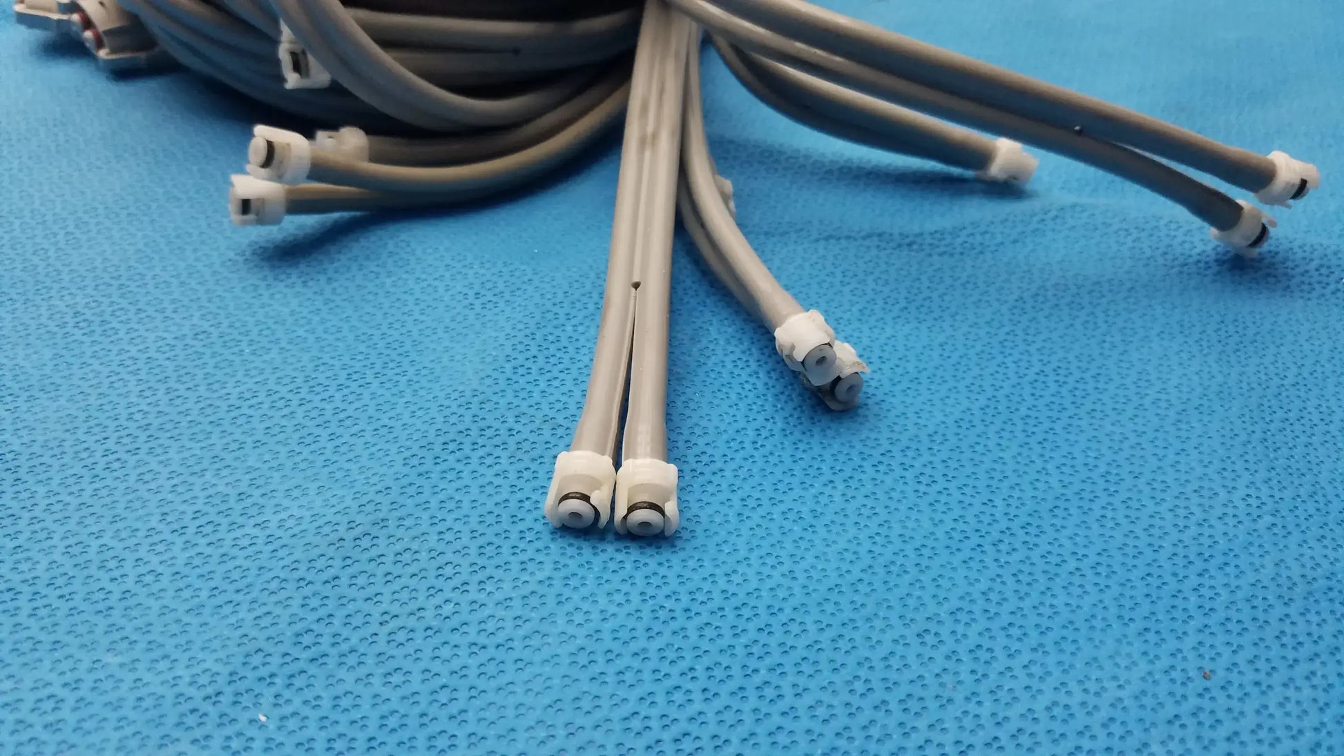 Reuse Medical Equipment LOT OF 9 Double Tube NIBP Blood Pressure Hose Fast Connector Vital Signs Monitor Accessories, second-hand product photo 6