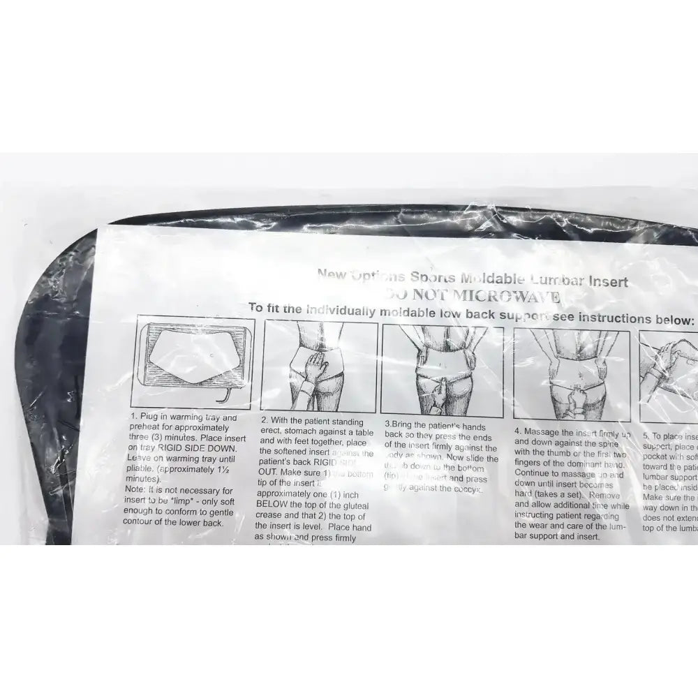New Options Sports Lumbar Sacral Orthosis VAL5N 2X-Large Lumbosacral Support W/Thermoplastic Insert Lumbar Sacral Orthosis, second-hand product photo 6