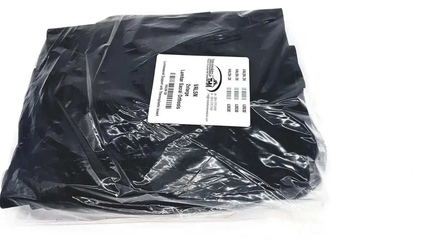 New Options Sports Lumbar Sacral Orthosis VAL5N 2X-Large Lumbosacral Support W/Thermoplastic Insert Lumbar Sacral Orthosis, new product photo 4