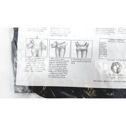 New Options Sports Lumbar Sacral Orthosis VAL5N 2X-Large Lumbosacral Support W/Thermoplastic Insert Lumbar Sacral Orthosis, second-hand product photo 8
