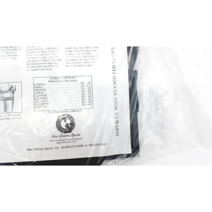New Options Sports Lumbar Sacral Orthosis VAL5N 2X-Large Lumbosacral Support W/Thermoplastic Insert Lumbar Sacral Orthosis, second-hand product photo 9