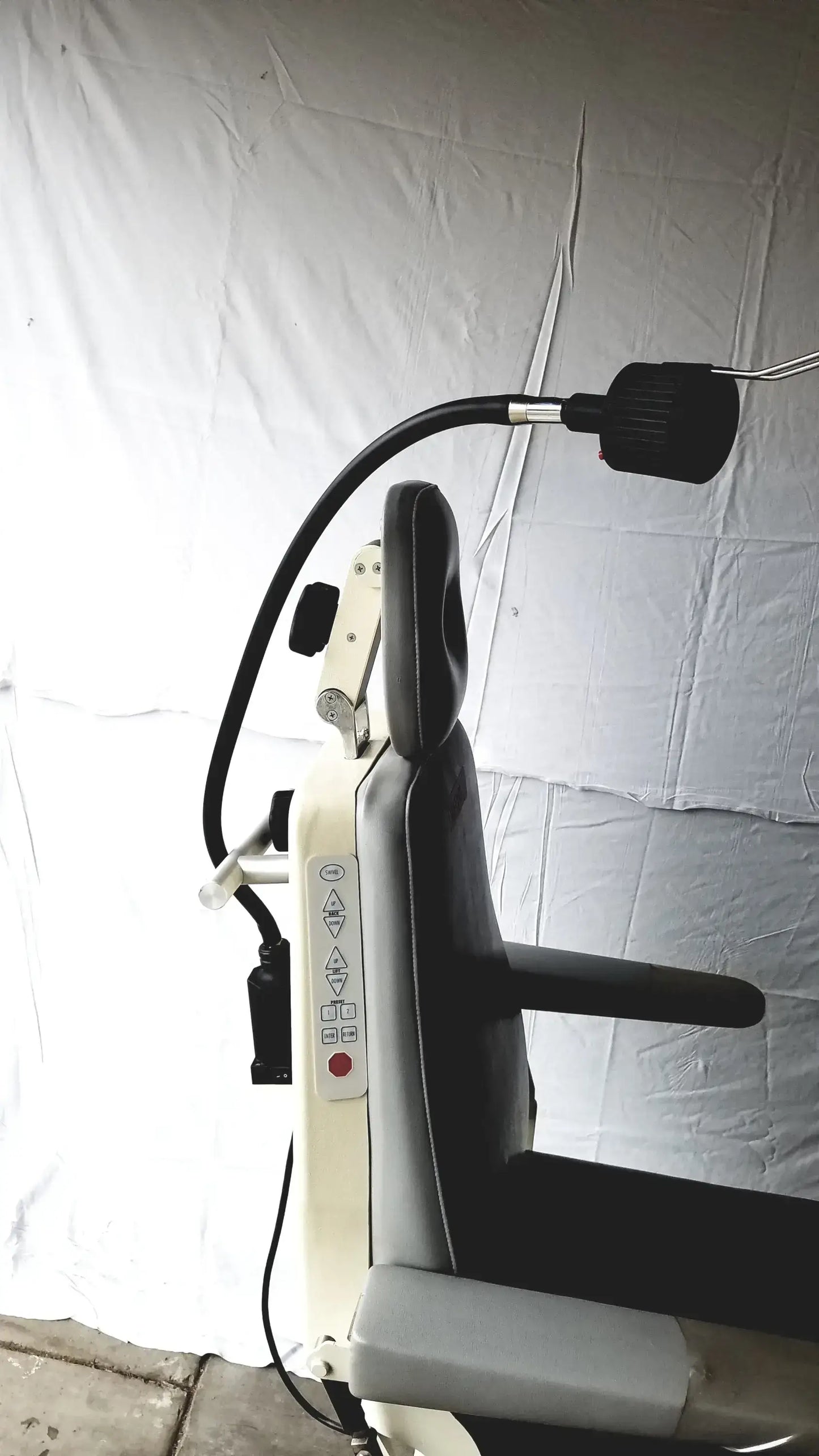 Reuse Medical Equipment Magnetic TLT10-AX31A-016 Power Exam Chair 2x24-28VDC 2x5.5A Swiss Made Powered Examination Chairs, as-is (for parts) product photo 19