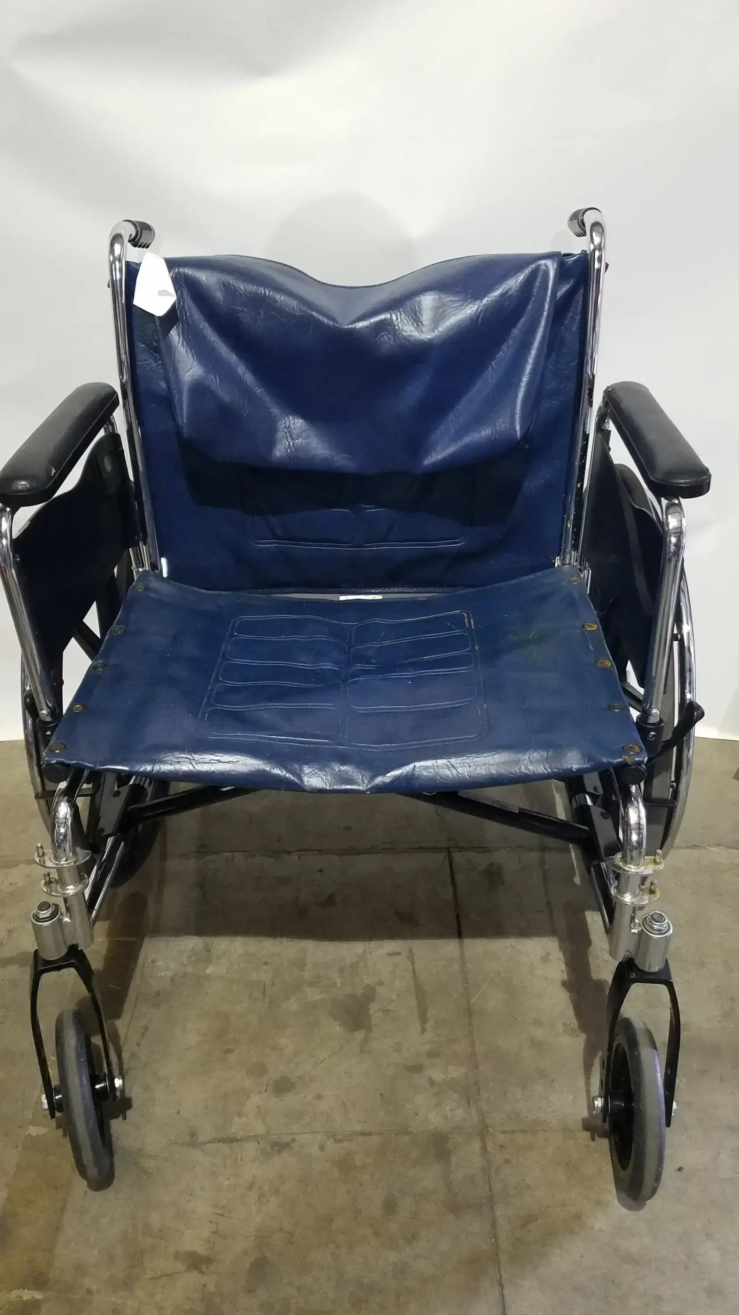 Reuse Medical Equipment Manual Folding Wheelchair - Heavy Duty Blue Seat Mobility Aid Wheelchairs, second-hand product photo 10