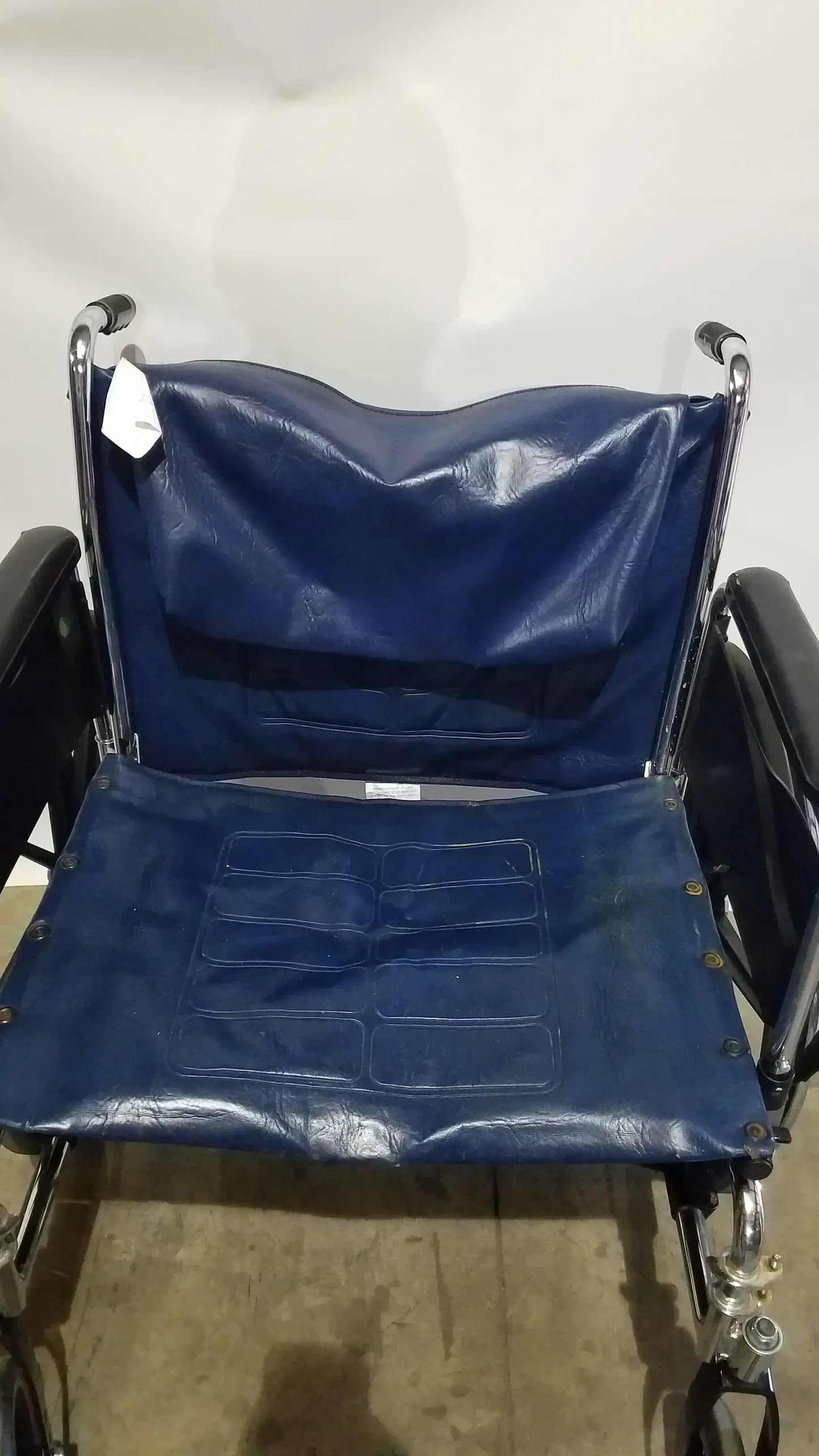 Reuse Medical Equipment Manual Folding Wheelchair - Heavy Duty Blue Seat Mobility Aid Wheelchairs, second-hand product photo 9