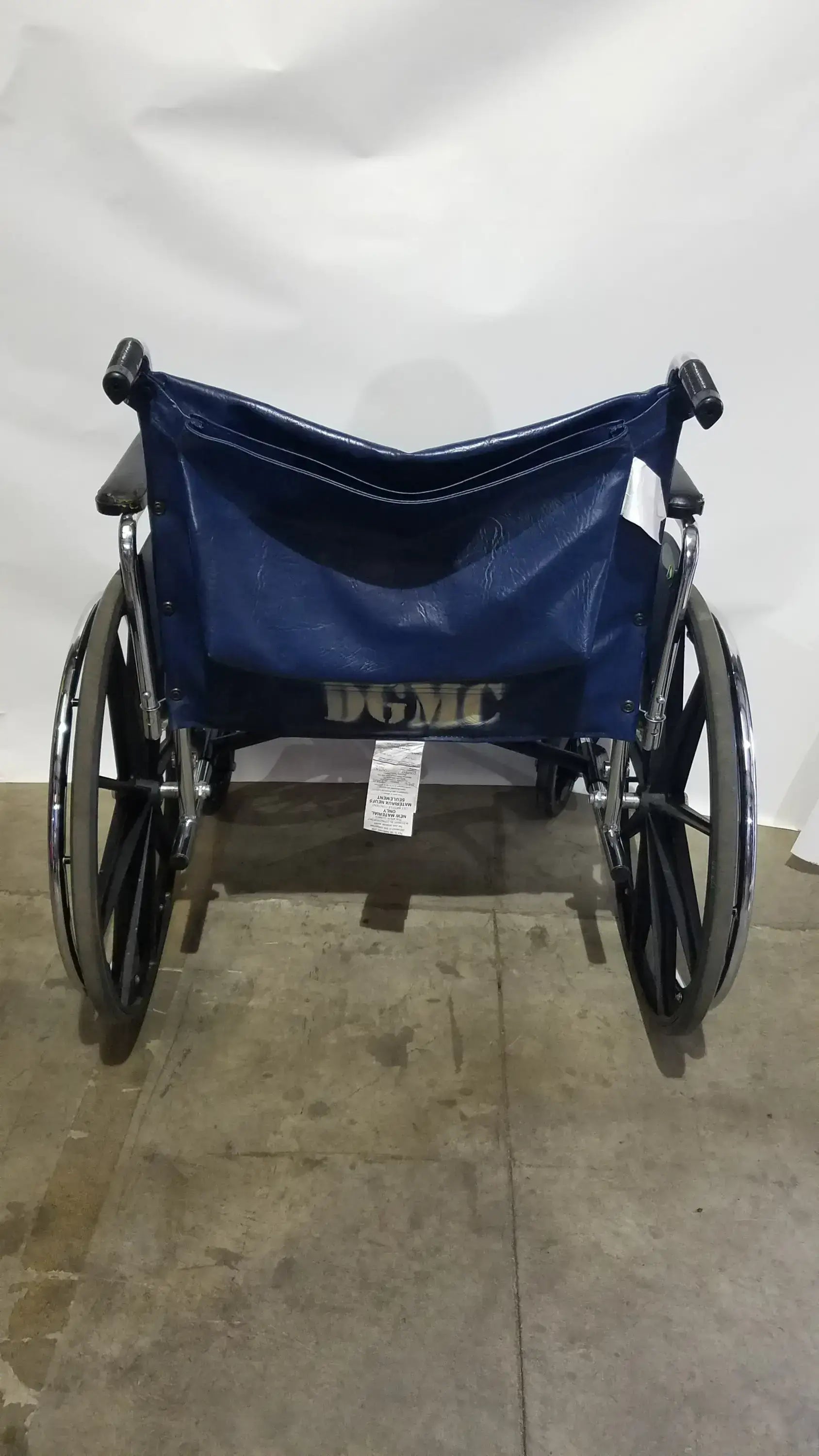 Reuse Medical Equipment Manual Folding Wheelchair - Heavy Duty Blue Seat Mobility Aid Wheelchairs, second-hand product photo 2