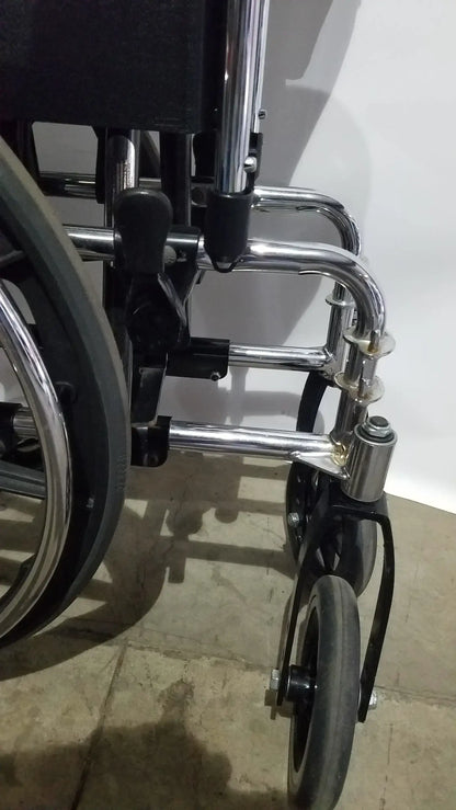 Reuse Medical Equipment Manual Folding Wheelchair - Heavy Duty Blue Seat Mobility Aid Wheelchairs, second-hand product photo 12