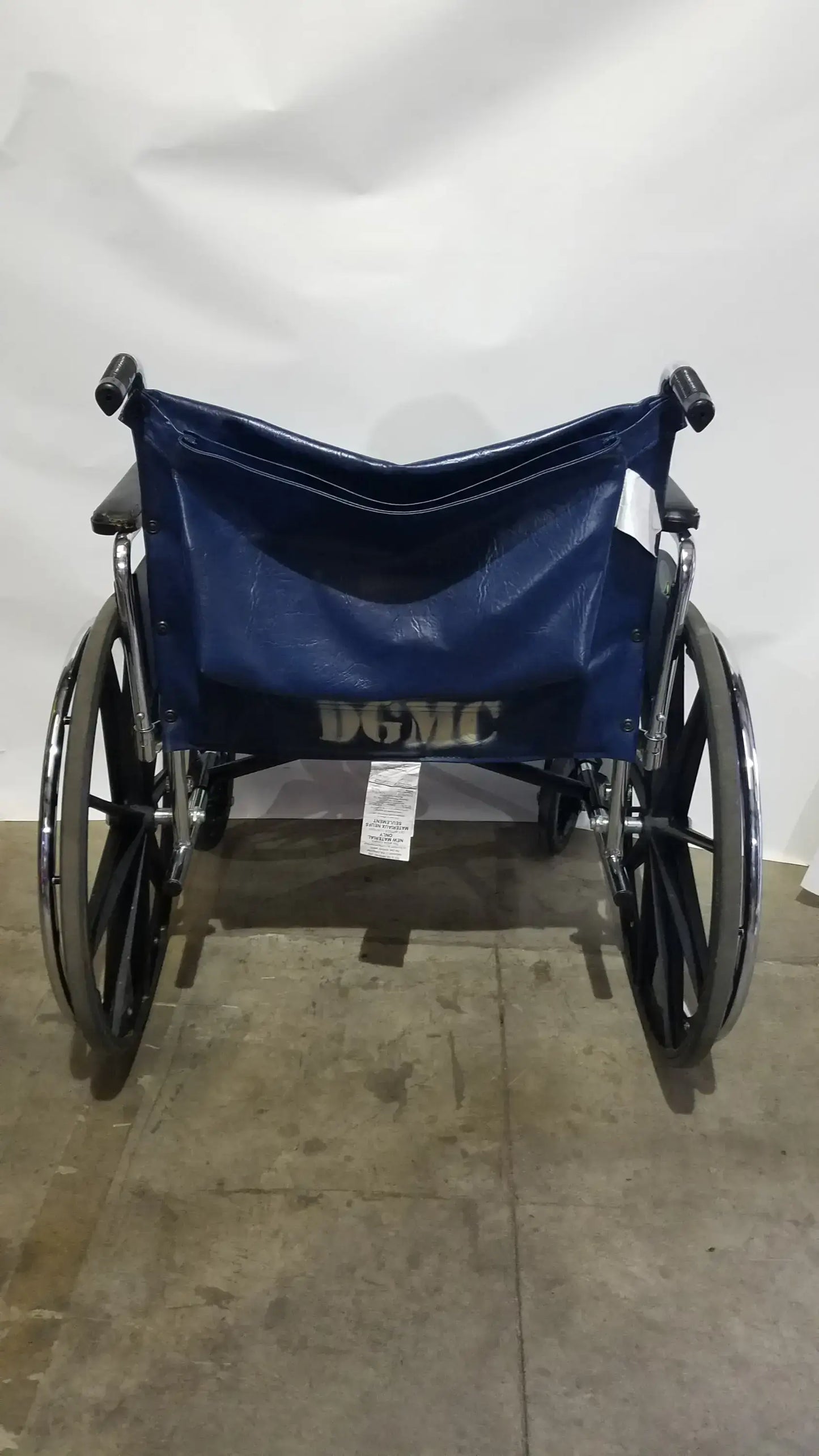 Reuse Medical Equipment Manual Folding Wheelchair - Heavy Duty Blue Seat Mobility Aid Wheelchairs, second-hand product photo 3