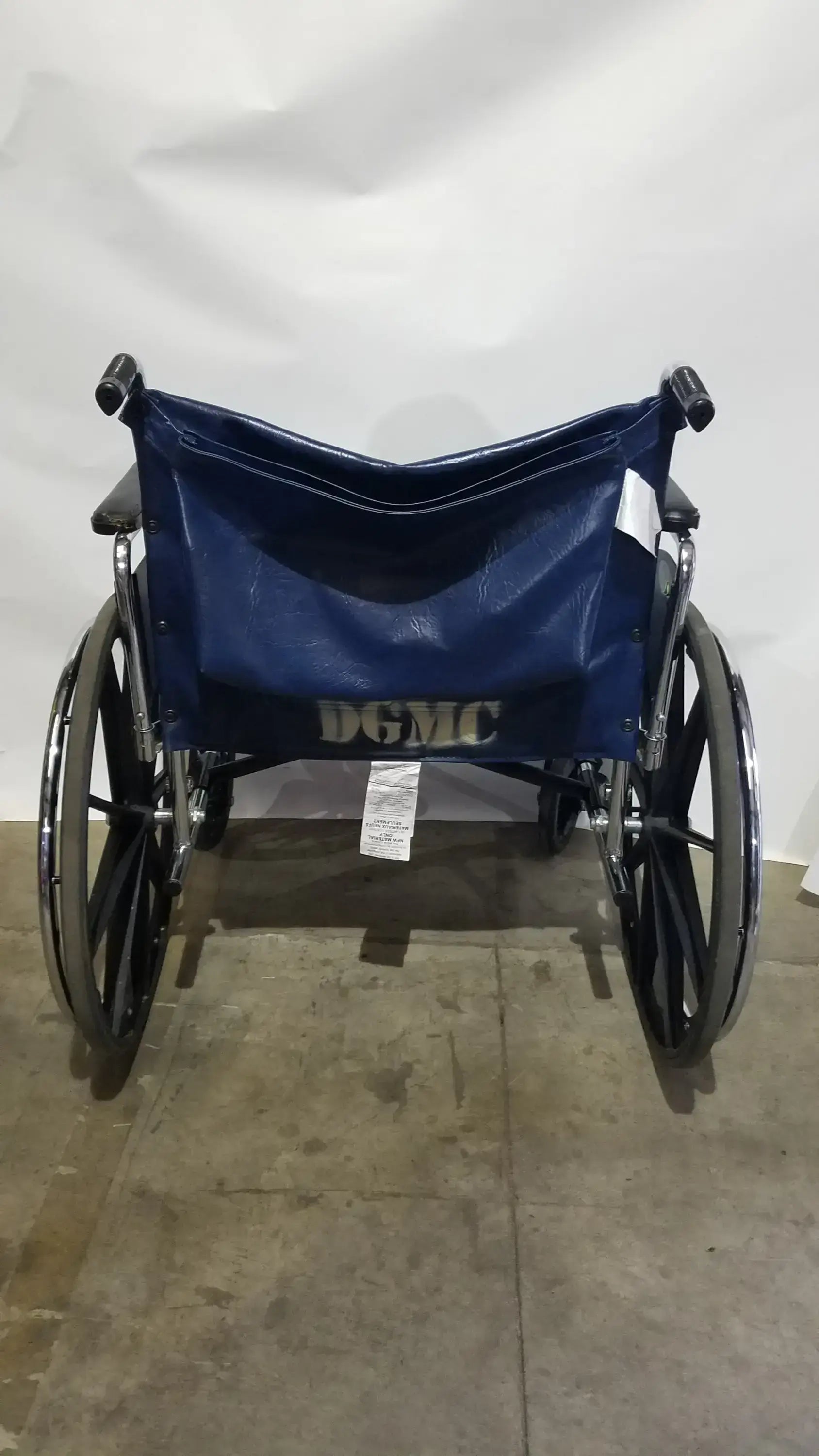 Reuse Medical Equipment Manual Folding Wheelchair - Heavy Duty Blue Seat Mobility Aid Wheelchairs, second-hand product photo 3
