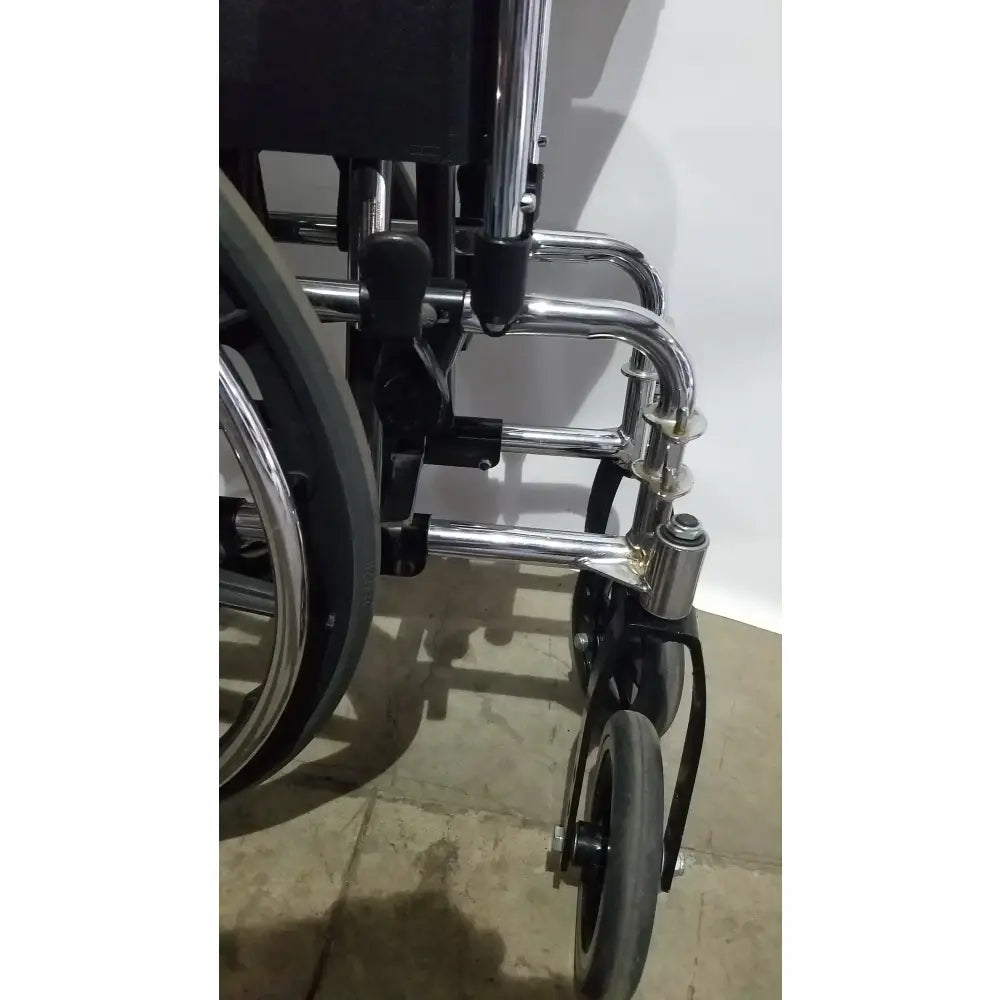 Reuse Medical Equipment Manual Folding Wheelchair - Heavy Duty Blue Seat Mobility Aid Wheelchairs, second-hand product photo 12