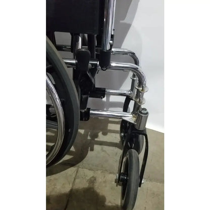 Reuse Medical Equipment Manual Folding Wheelchair - Heavy Duty Blue Seat Mobility Aid Wheelchairs, second-hand product photo 12