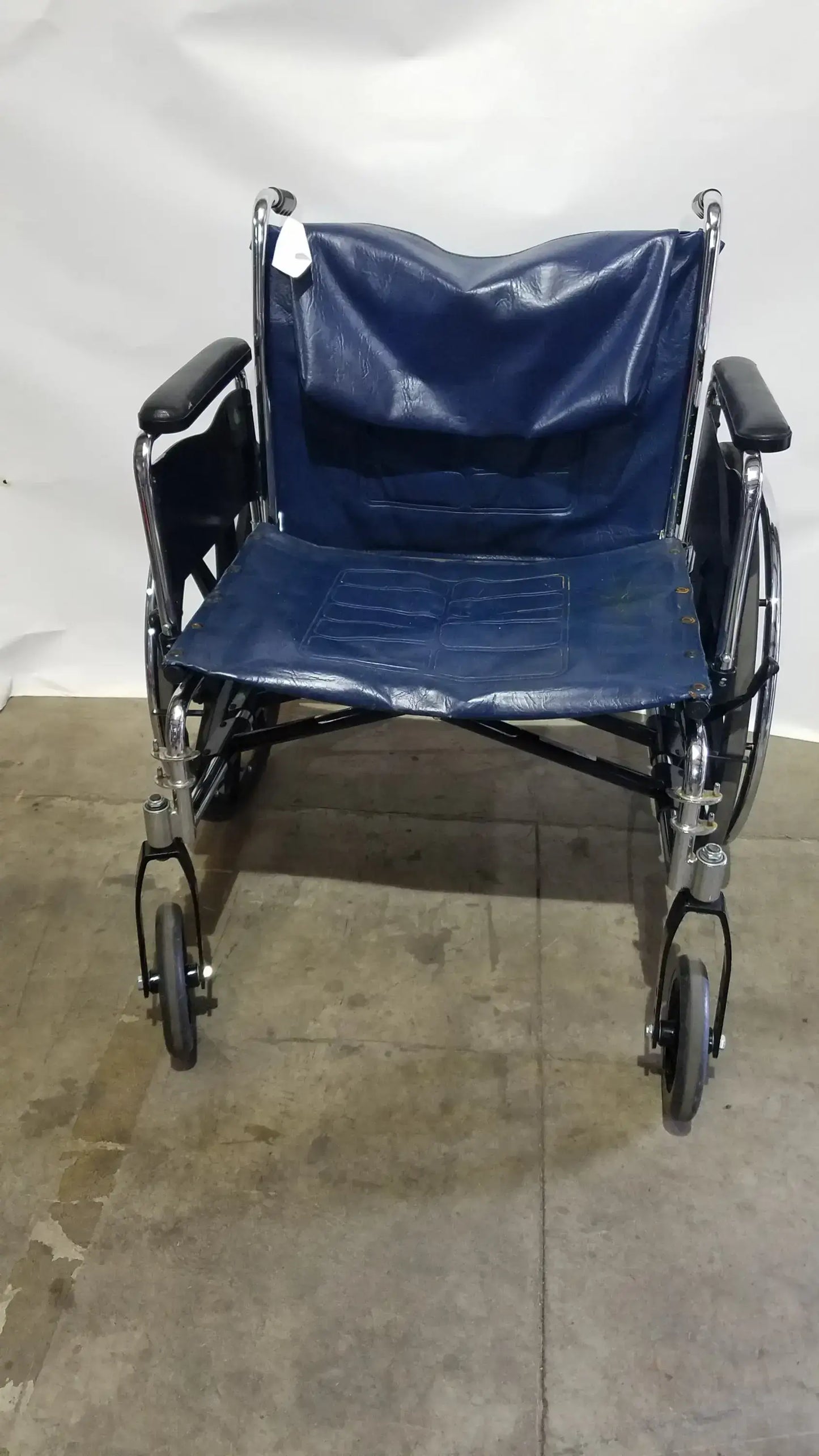 Reuse Medical Equipment Manual Folding Wheelchair - Heavy Duty Blue Seat Mobility Aid Wheelchairs, second-hand product photo 6