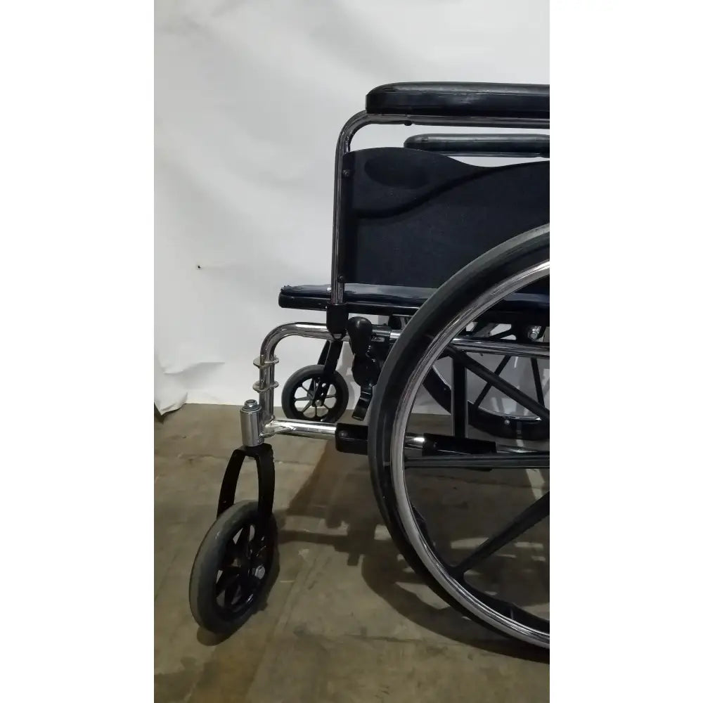 Reuse Medical Equipment Manual Folding Wheelchair - Heavy Duty Blue Seat Mobility Aid Wheelchairs, second-hand product photo 4